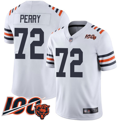 Chicago Bears Limited White Men William Perry Jersey NFL Football #72 100th Season->chicago bears->NFL Jersey